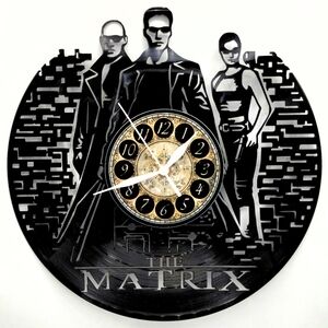 The Matrix Vinyl Record Wall Clock – Sci-Fi Movie Decor – Handmade Art